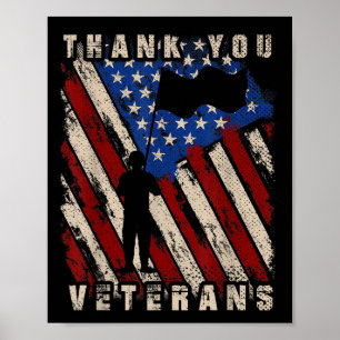 American Pride Patriot Soldier Veterans US Flag Me Poster
