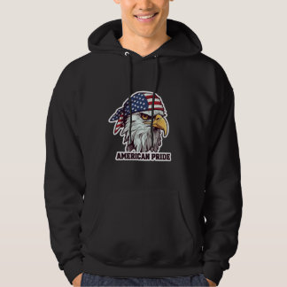 "American Pride Patriotic Eagle Hoodie - US Flag 