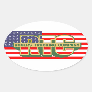 American Pride Rogers Trucking Company Ovale Sticker