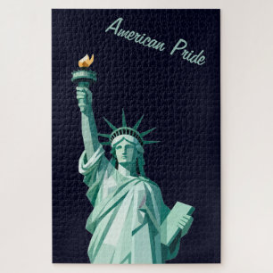 American Pride Statue of Liberty Puzzle géométriqu