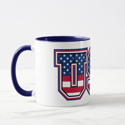 American Pride USA Custom Two-Tone Koffie Mok (Links)