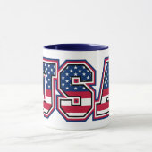 American Pride USA Custom Two-Tone Koffie Mok (Midden)
