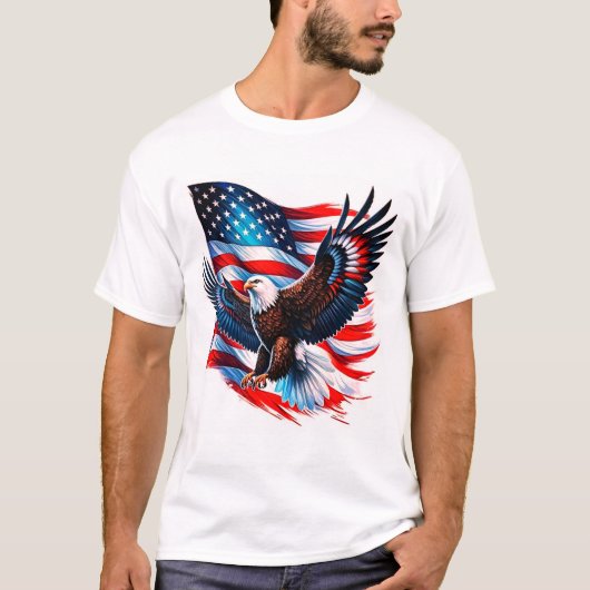 American Pride - USA Flag & Eagle T-shirt 🇺 🇸 🦅 (Devant)