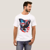 American Pride - USA Flag & Eagle T-shirt 🇺 🇸 🦅 (Devant entier)