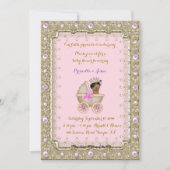 American Princess Baby shower rose Invitation 4 (Devant)