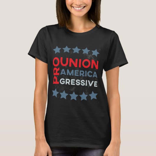 American Pro Union Progressive Mannen Weens Unisex T-shirt (Voorkant)