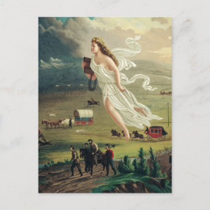 American Progress beroemd gemaakt door John Gast Briefkaart