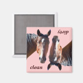 American Quarter Horse Lave-vaisselle Magnet (Recto/Verso)