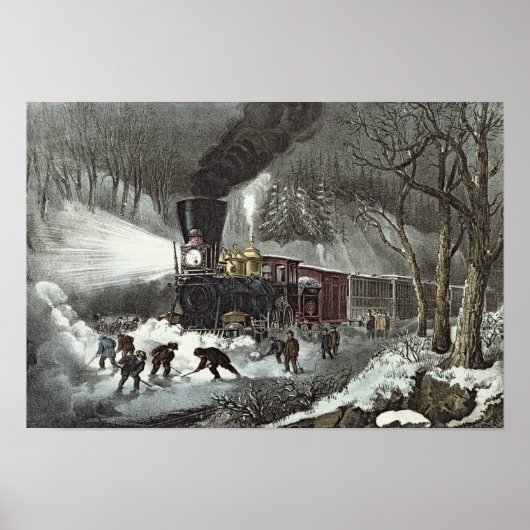 American Railroad Scene, 1871 Poster (Voorkant)