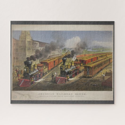American Railroad Scene Legpuzzel (Horizontaal)