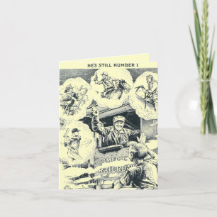 American Railroad Train Engineer Note Card Kaart