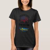 American Raised With Swedish Roots Sweden Swedish T-shirt (Voorkant)