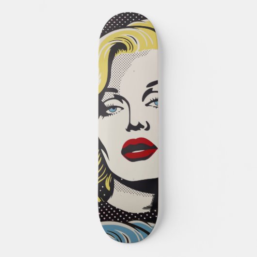 American Retro Pop Art Diva Skateboard (Voorkant)