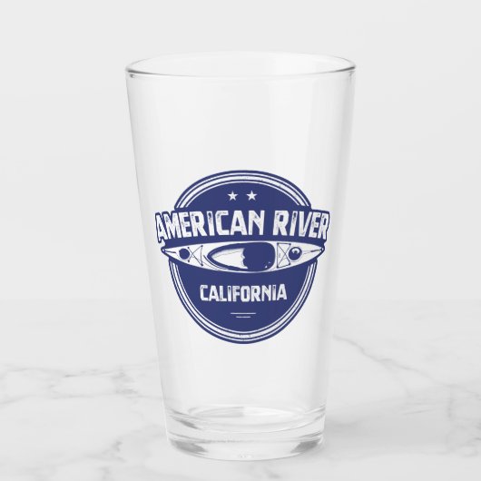 American River California kanoën Glas (Voorkant)