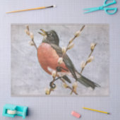 American Robin Bird Decoupage Tissue Paper Tissuepapier (Craft)