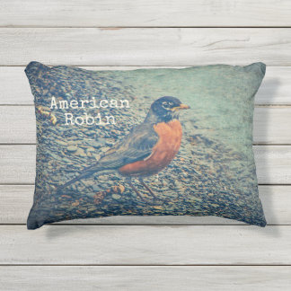 American Robin Bird Outdoor Accent Pillow Buitenkussen