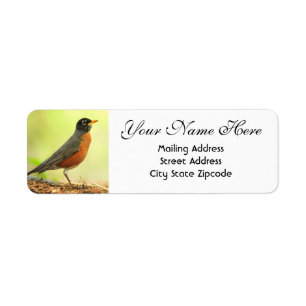 American Robin Return-adres Etiket