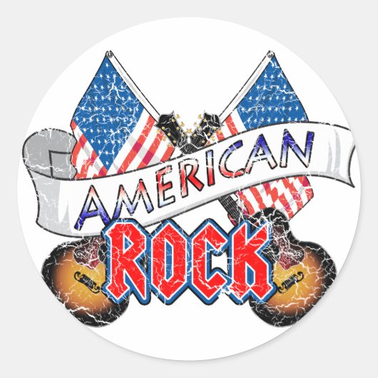 American Rock Ronde Sticker (Voorkant)