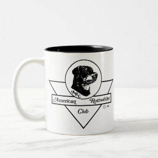 American Rottweiler Club Logo Tweekleurige Koffiemok