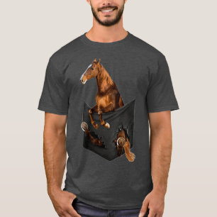 American Saddlebred cheval en t-shirt de poche pou