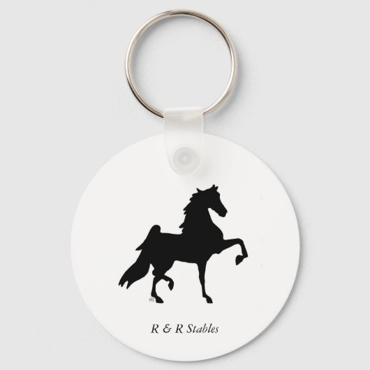 American Saddlebred Horse Key ring Sleutelhanger (Voorkant)