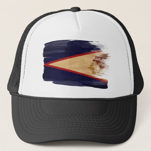 American Samoa Flag Trucker Hat Pet (Voorkant)