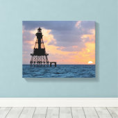 American Shoal Lighthouse, Florida Canvas Print (Insitu (Houten vloer))