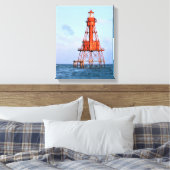 American Shoal Lighthouse, Florida Canvas Print (Insitu (Slaapkamer))