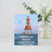 American Shoal Lighthouse, Floride Carte postale (Debout devant)