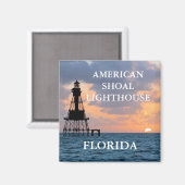American Shoal Lighthouse, Floride Magnet (Recto/Verso)
