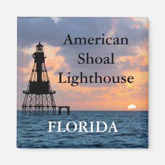 American Shoal Lighthouse, Floride Magnet (Devant)