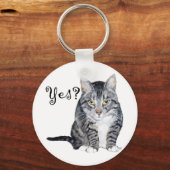 American Shorthair Cat - Ja? Sleutelhanger (Voorkant)