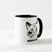 American Shorthair Cat Mug – Cute Cat Lover Gift (Devant droit)