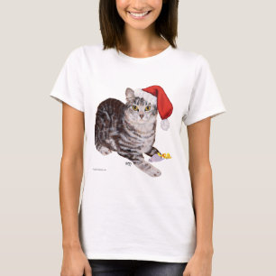 American Shorthair Tabby Cat - Kerstmis T-shirt