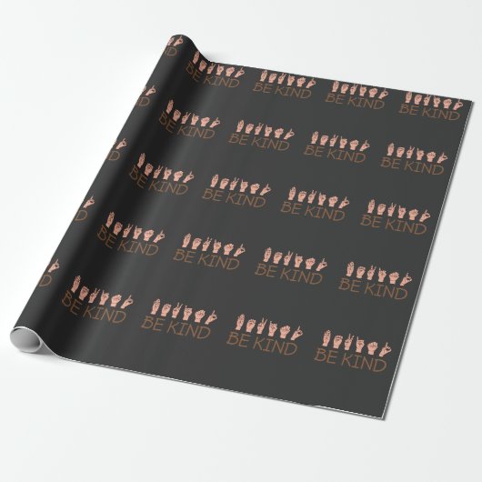 American Sign Language ASL Interpreter Kind Cadeaupapier (Uitgerold)
