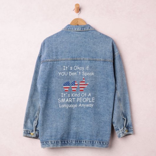 American Sign Language ASL Love Denim Jacket (Hangar)