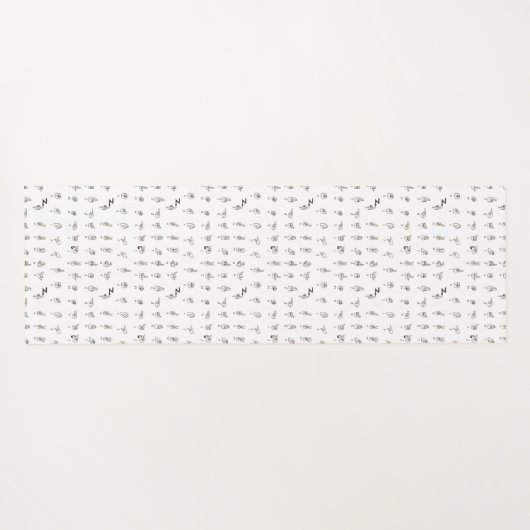 American Sign Language Chart Yoga Mat (Achterkant (horizontaal))