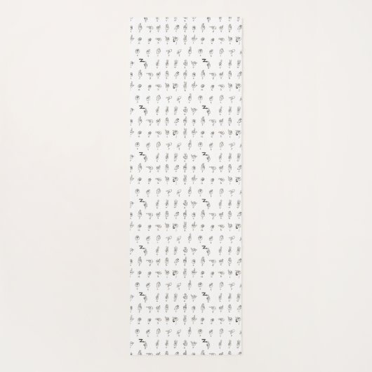 American Sign Language Chart Yoga Mat (Achterkant)