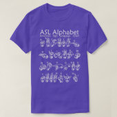 American Sign Language Communication Chart T-shirt (Design voorkant)