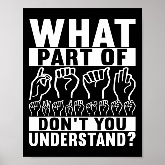 American Sign Language Deaf Awareness  Poster (Voorkant)