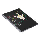 American Sign Language Hand Sign ASL I Love You Notitieboek (Rechterzijde)