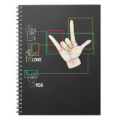 American Sign Language Hand Sign ASL I Love You Notitieboek (Voorkant)