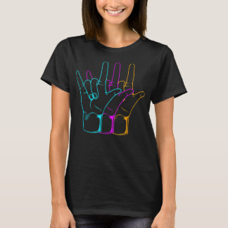 American Sign Language I Love You ASL T-shirt