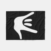 American Sign Language Love Asl Deaf Awareness  Fleece Deken (Voorkant (Horizontaal))