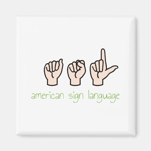 American Sign Language Magneet (Voorkant)