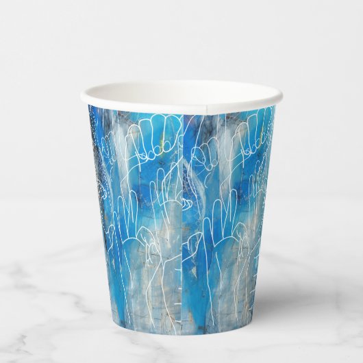 American Sign Language Papieren Bekers (Rechts)