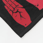 American Sign Language Puzzle Deaf Butterfly  Fleece Deken (Hoek)