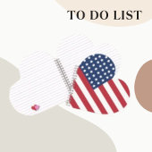 American Simple Flag Heart Trend Notitieboek