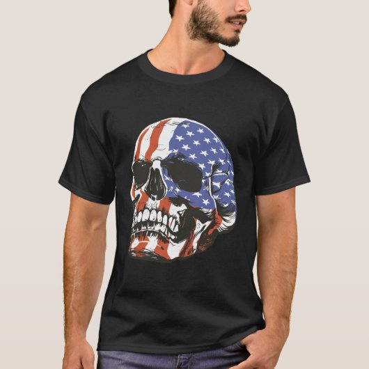 american skull t-shirt (Voorkant)