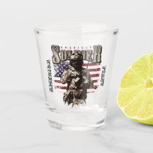American Soldier Design Geschoten glas